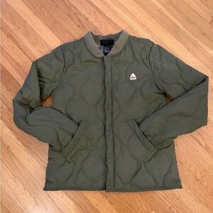 Burton Olive Quilted Puffer Jacket